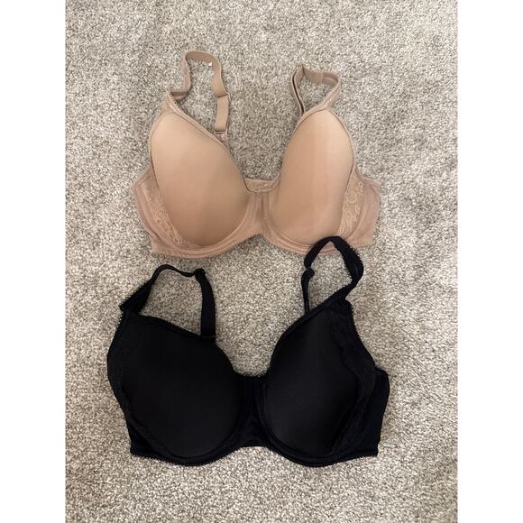 Wacoal Retro Chic Lightly Padded Lace Accents Full Coverage Bra Bundle(2), 32DD - Picture 3 of 14